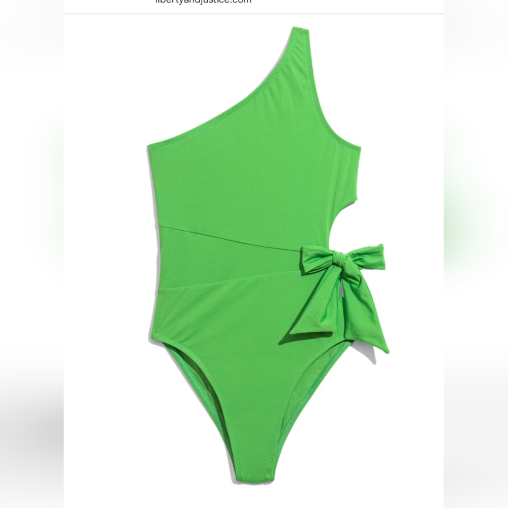 BNWOT Liberty & Justice Cut Out Asymmetric One Piece Swim Wayetu